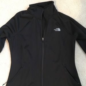 plain black north face jacket